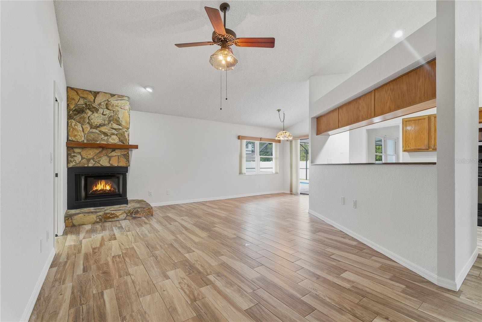 Great Room and Kitchen  from Entryway View 1