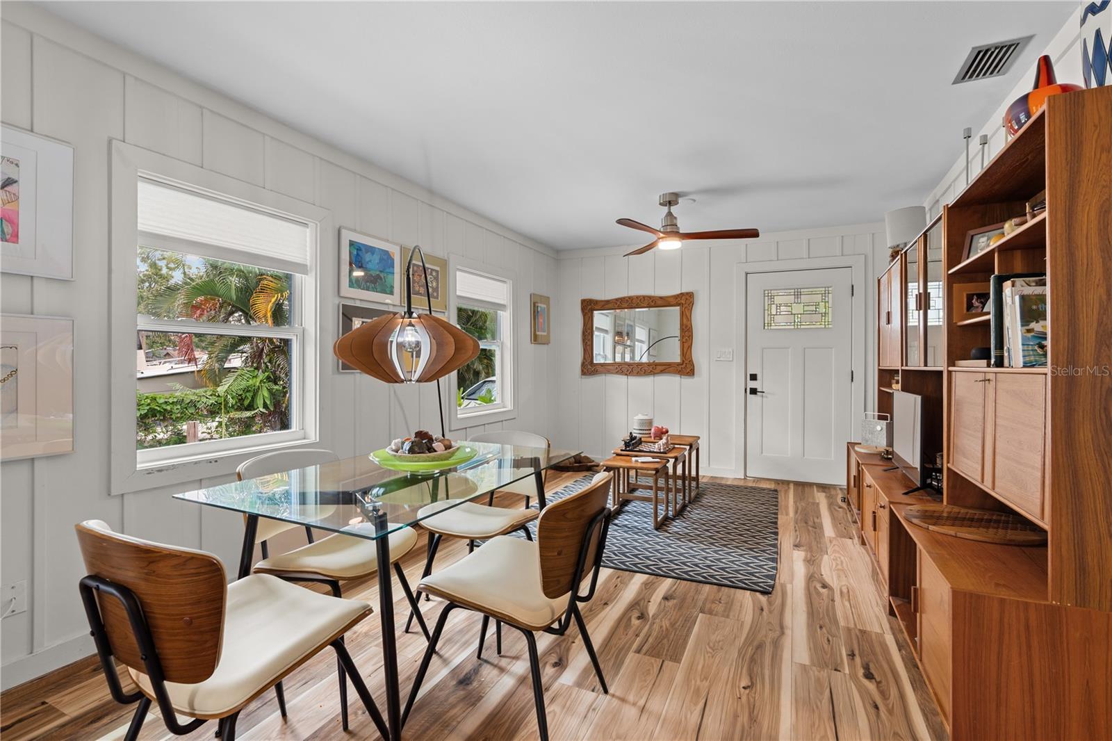 Open living room/dining room