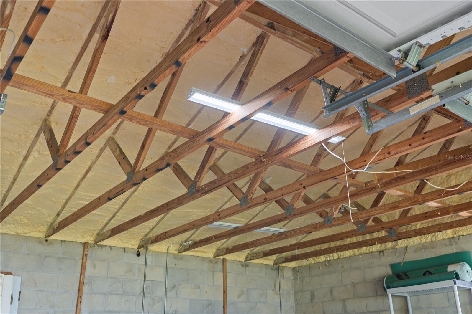 Garage ceiling foam insulation
