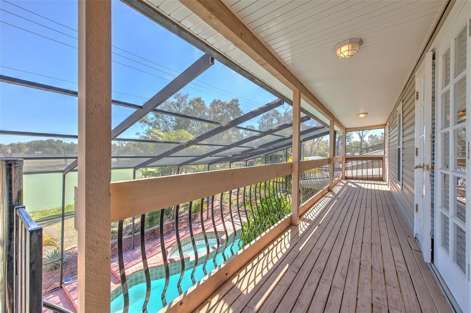 Balcony outside the primary