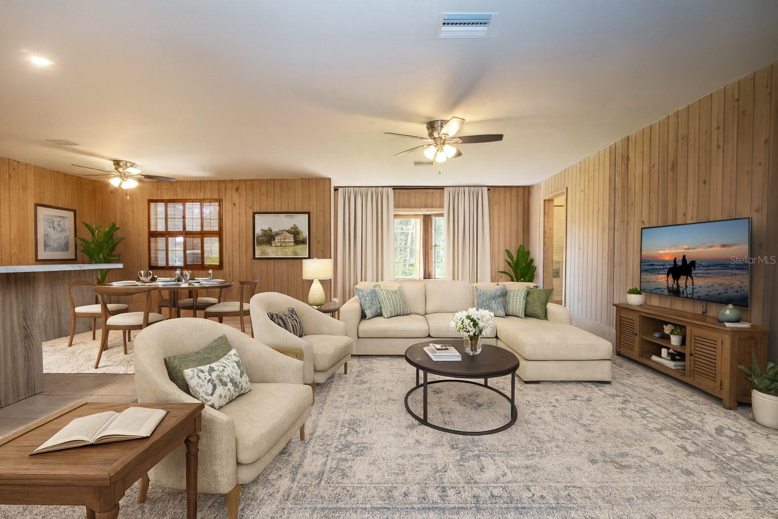 staged look for the living room