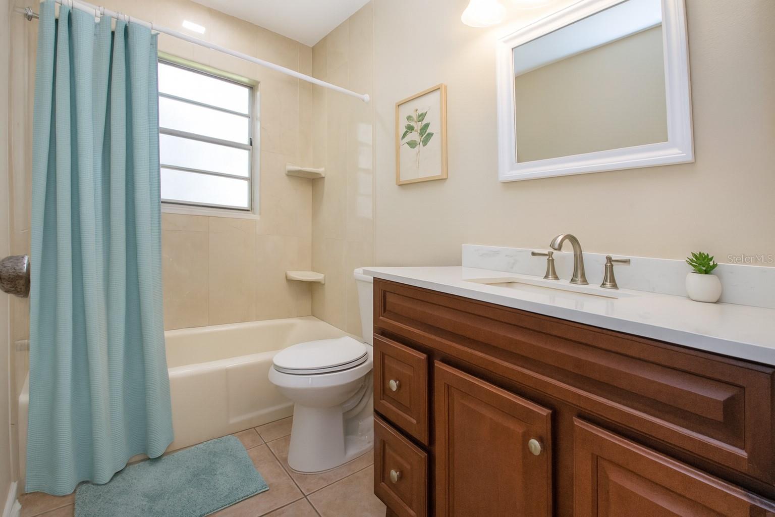 Guest bathroom staged