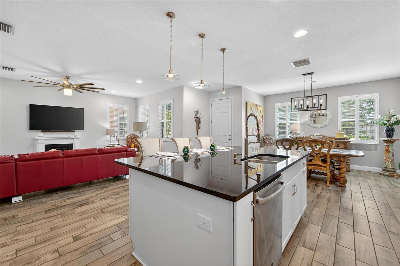 Kitchen to Family Room View