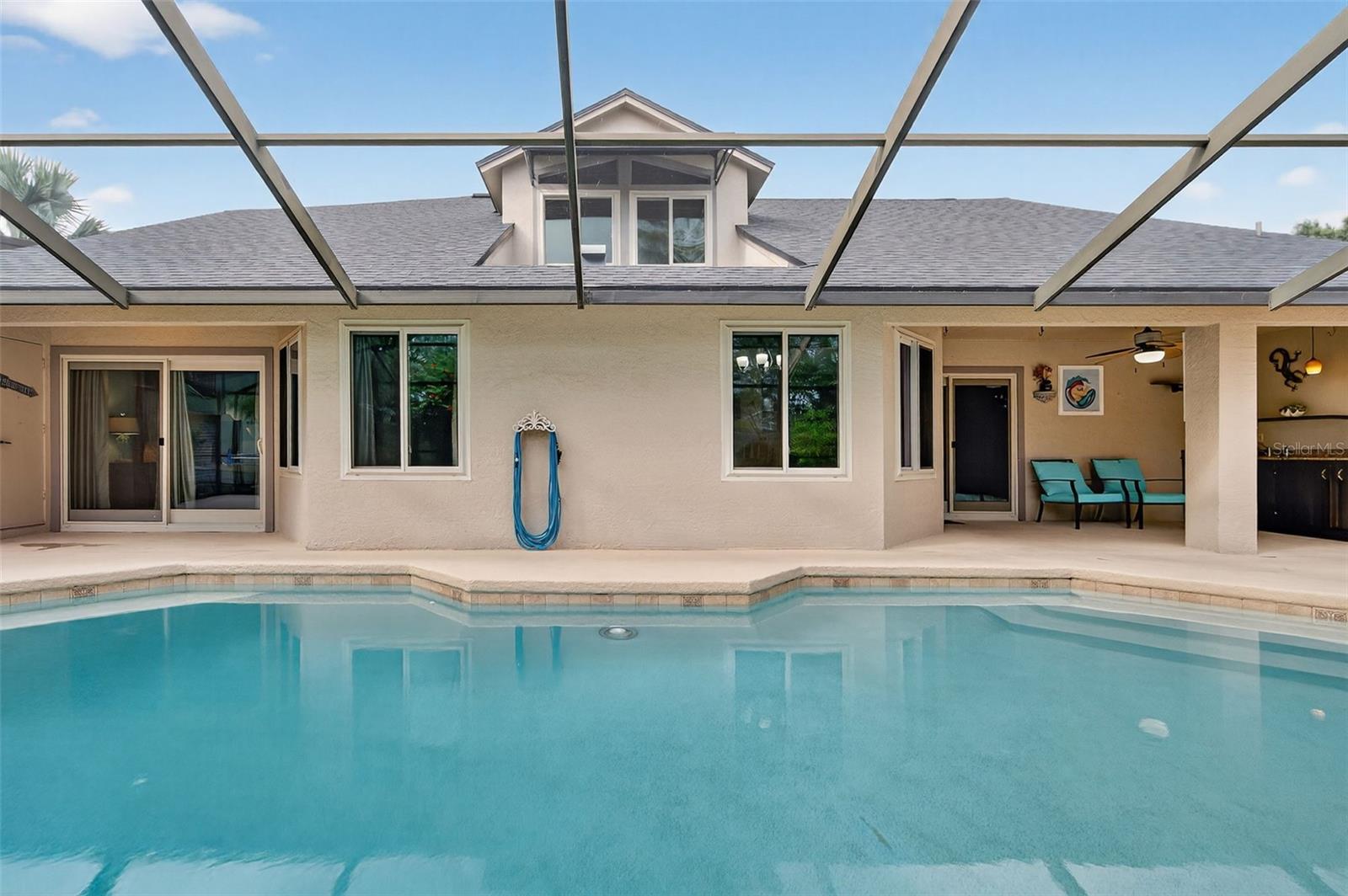 pool area with half bath