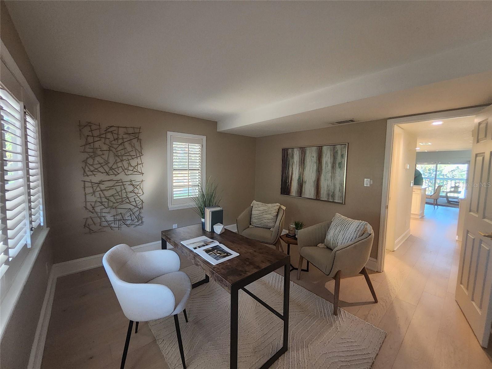 Second bedroom with engineered hardwood floors