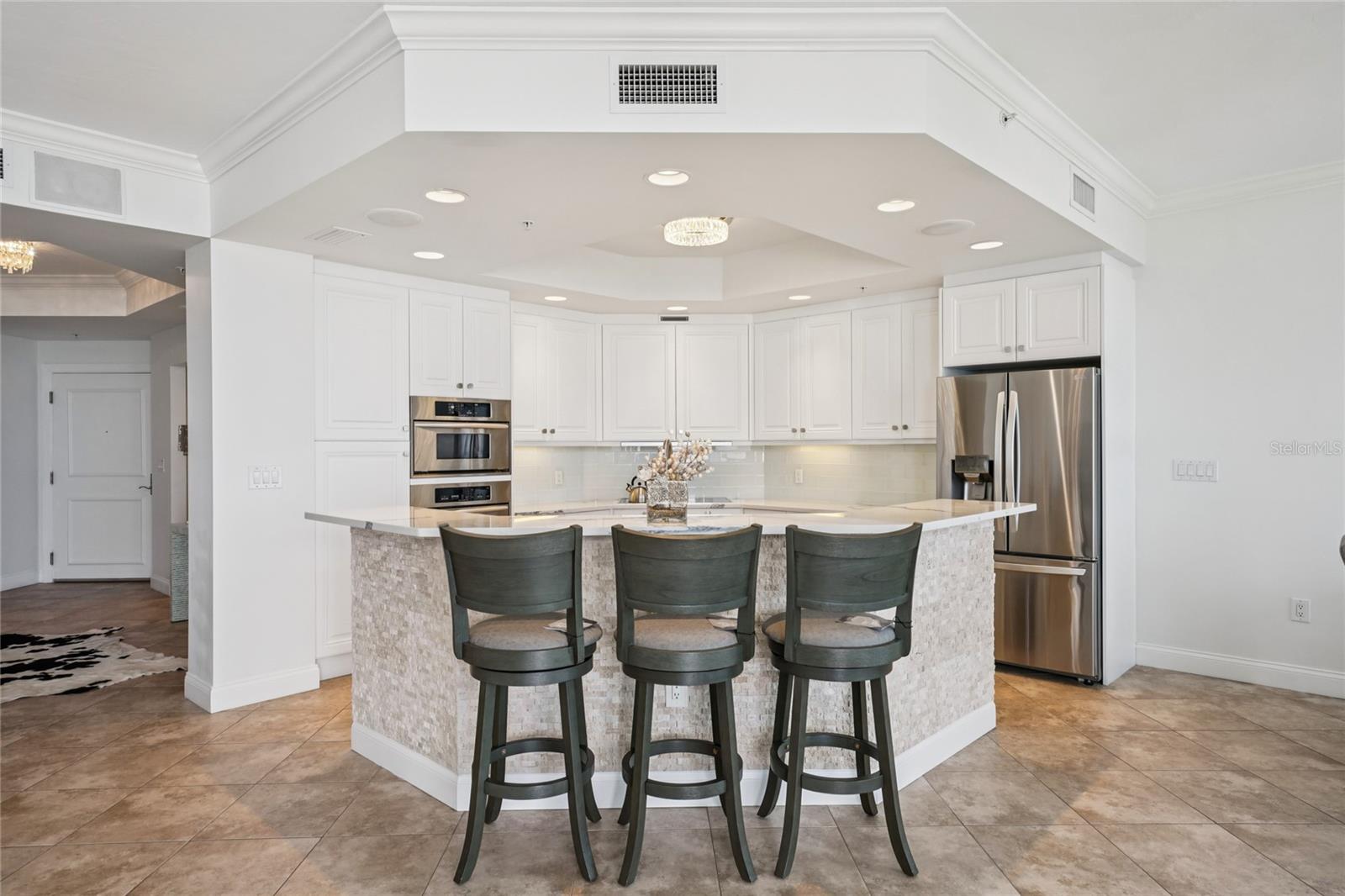 Bar seating perfect for entertainment