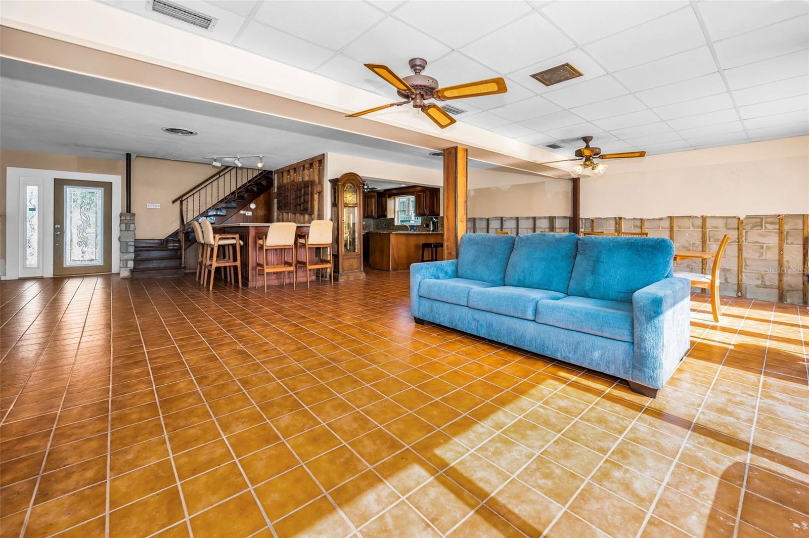 Bar area off of the living and kitchen.