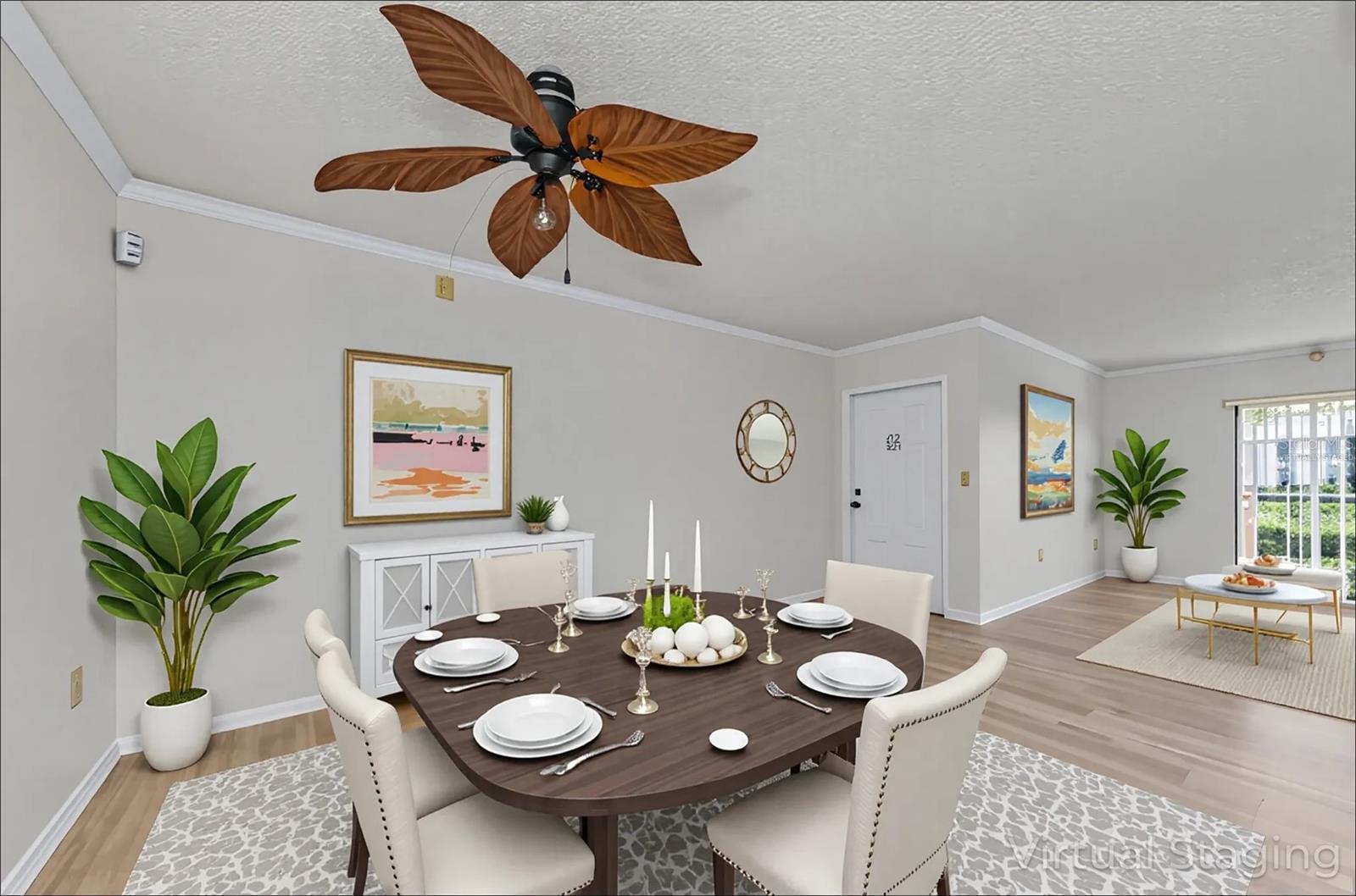 Virtually Staged Dining Room