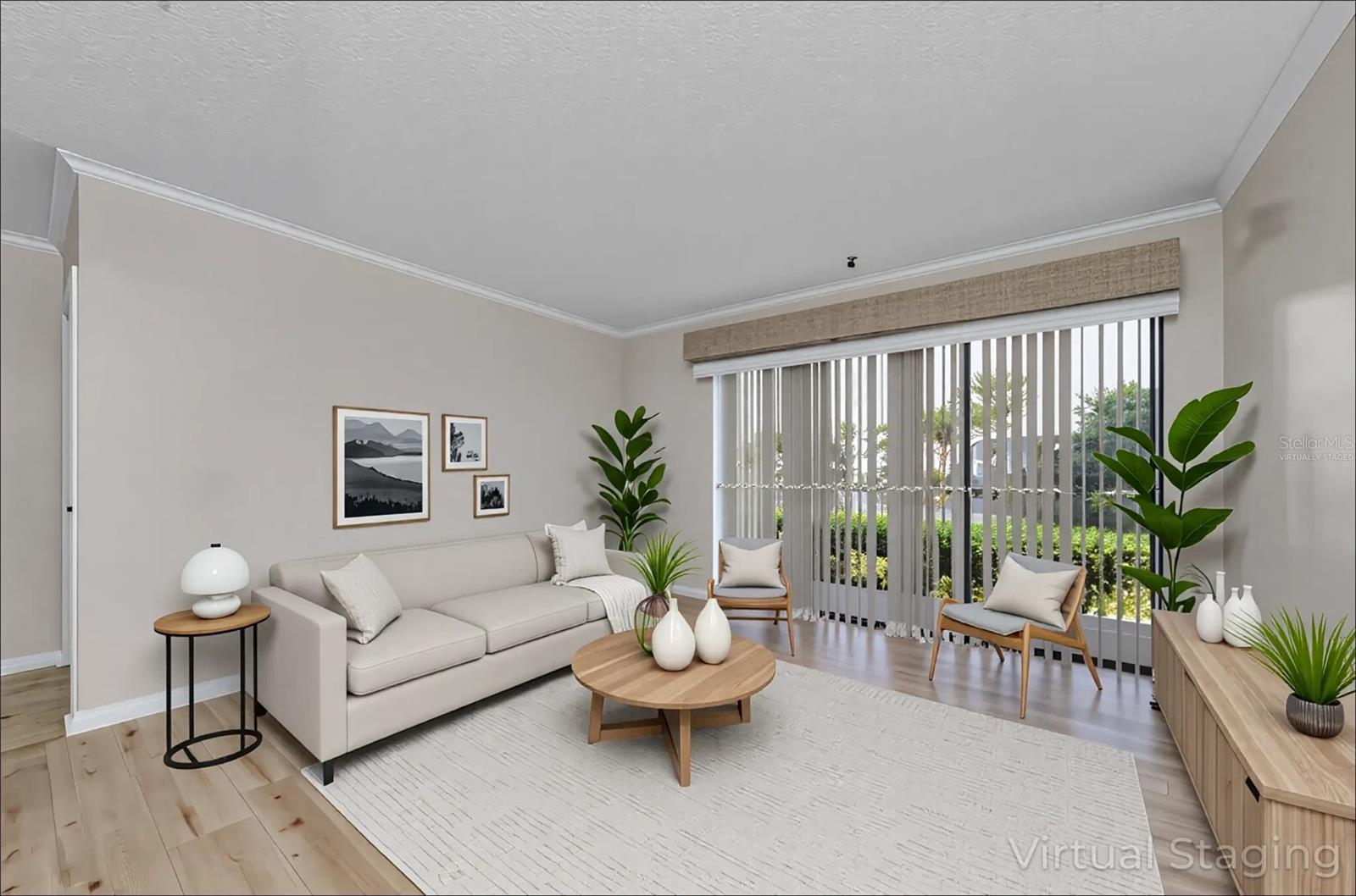 Virtually Staged Living Room