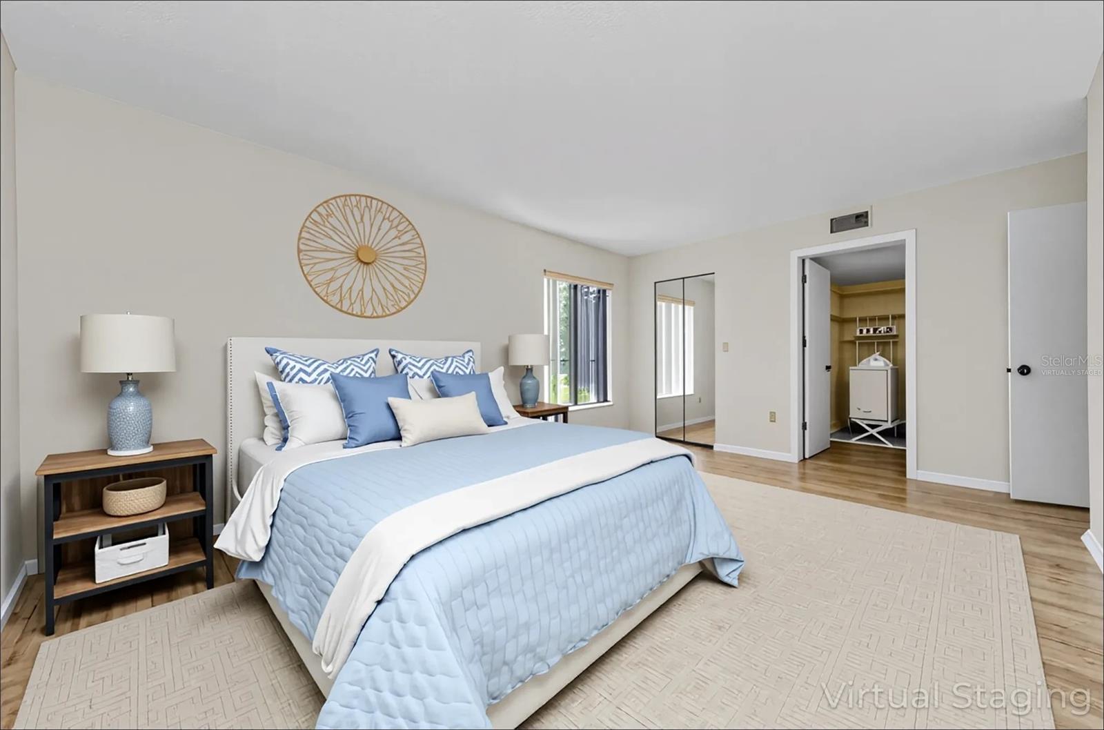 Virtually Staged Primary Bedroom