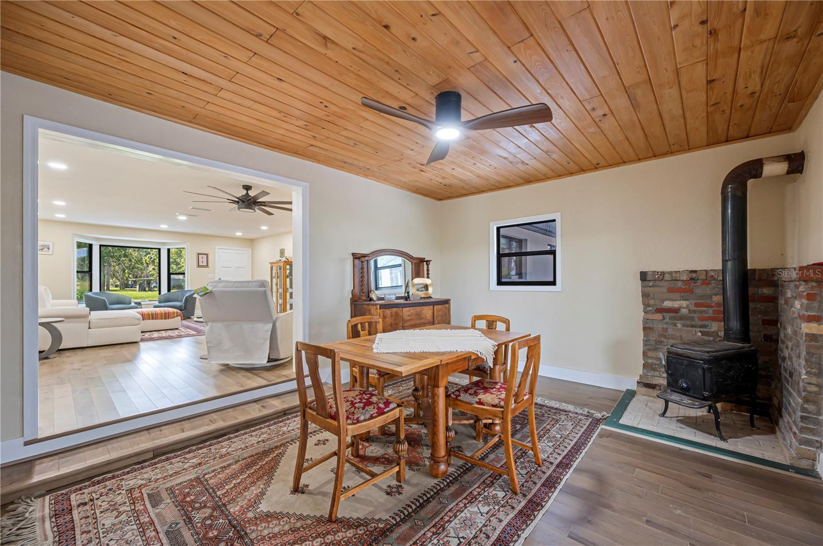 old Florida touches in the spacious dining room