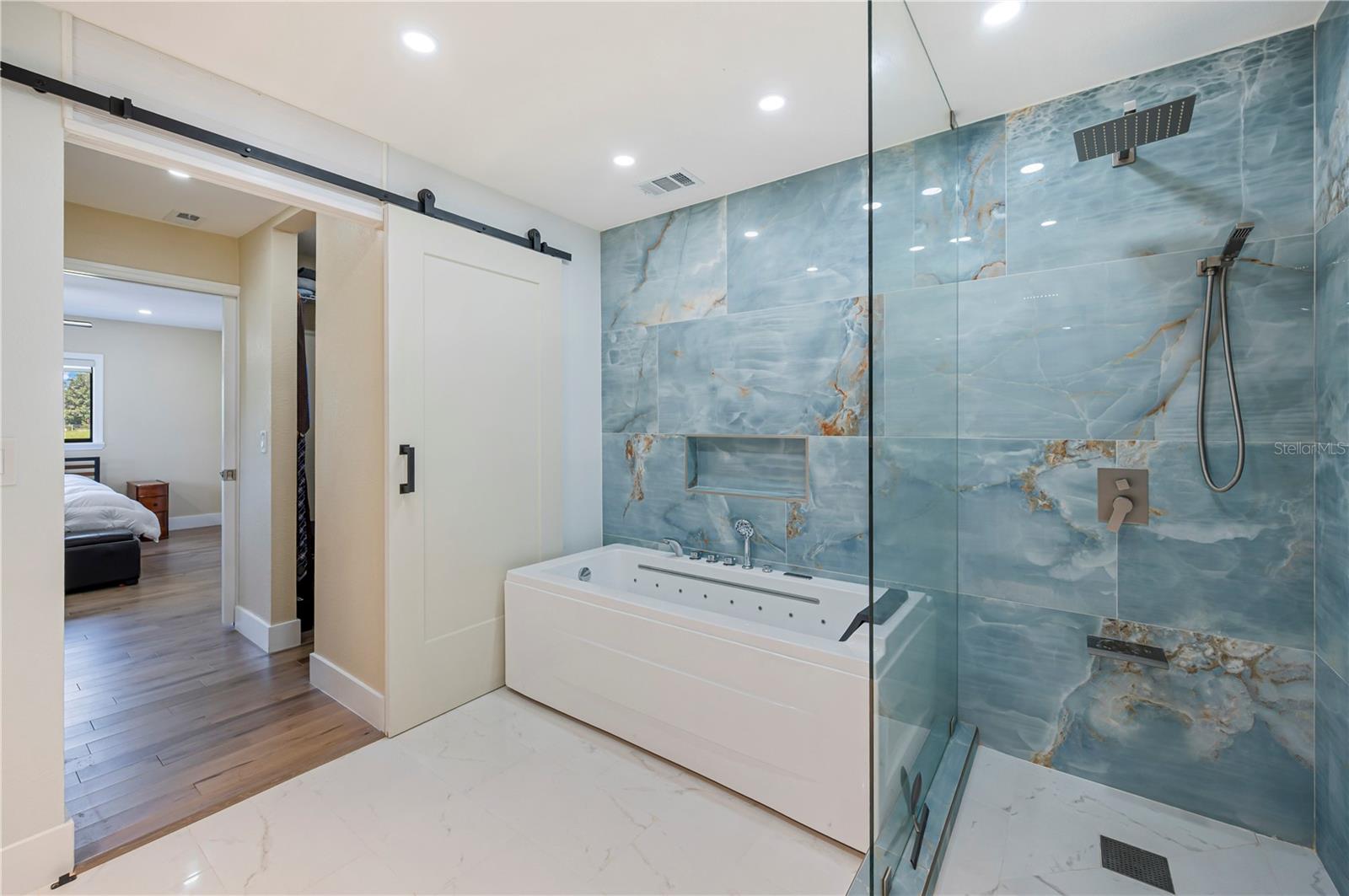 Mediterranean style primary bath