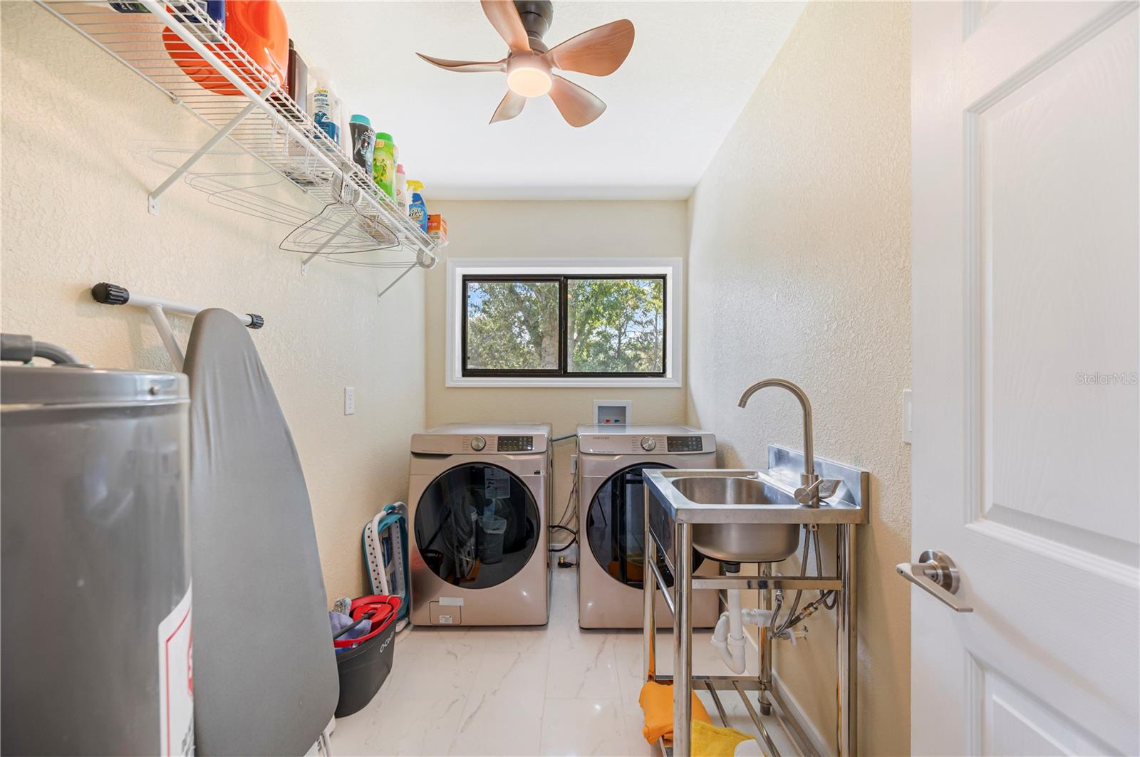 fully equipped laundry room