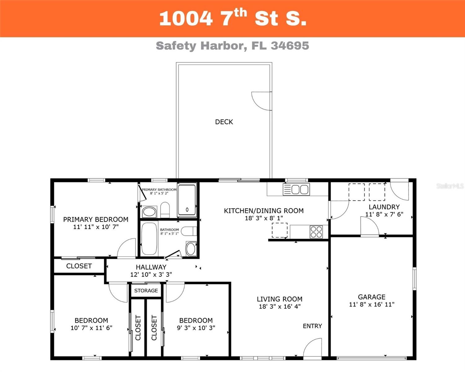 1004 7TH ST S, SAFETY HARBOR, FL, 34695