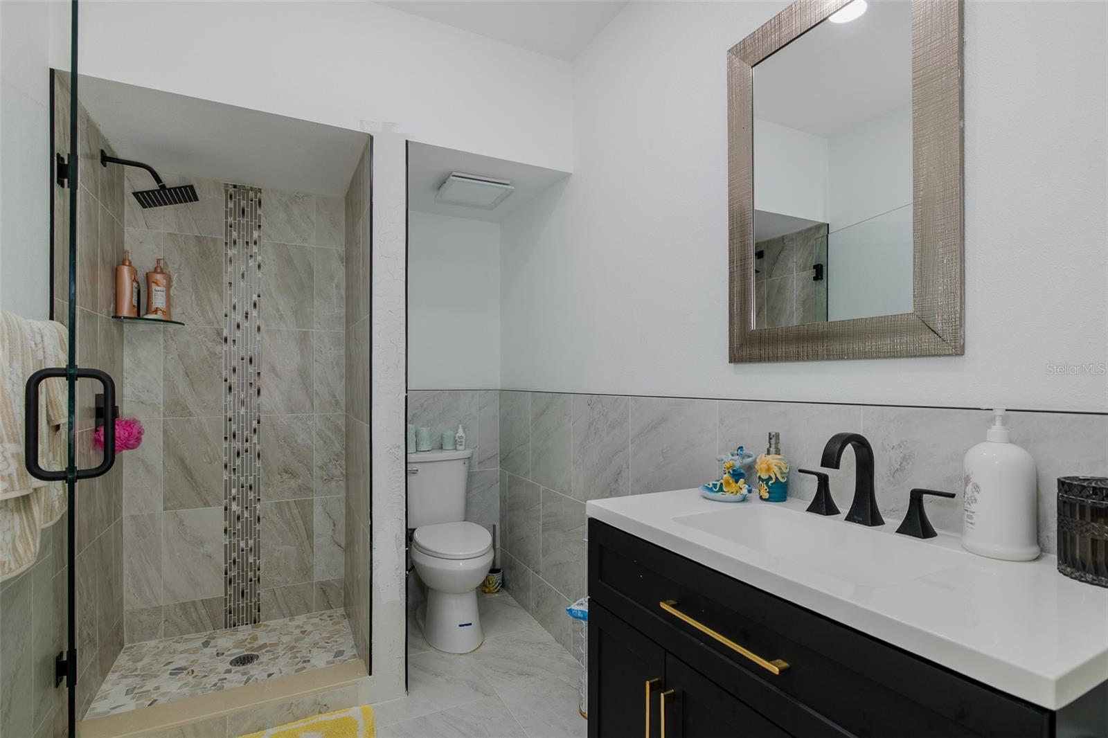 Pool Bathroom in Garage