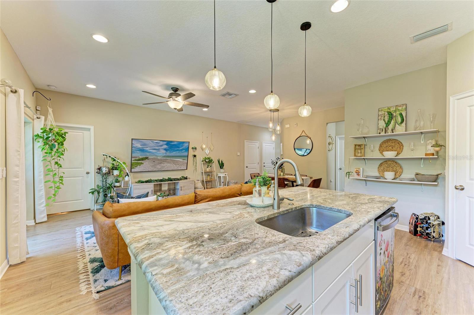 Plenty of countertop space for entertaining