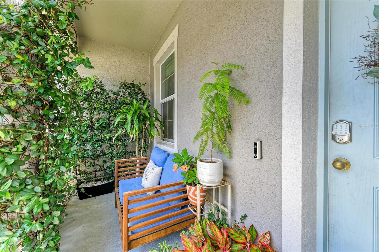 Spacious front porch