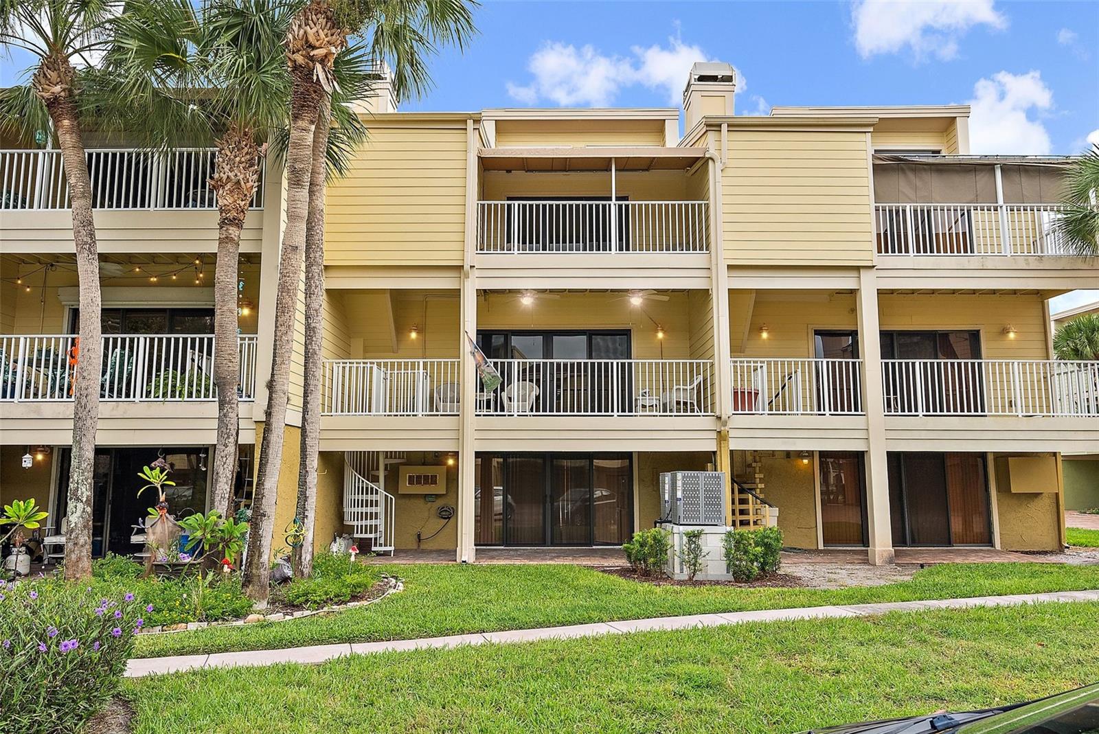 Patio and two balconies