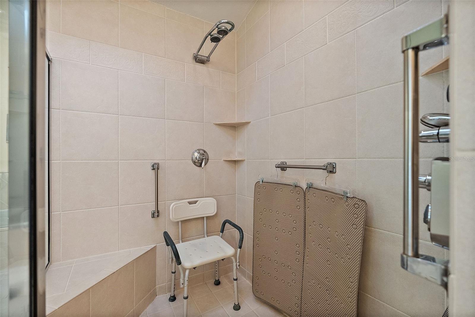 Separate large shower
