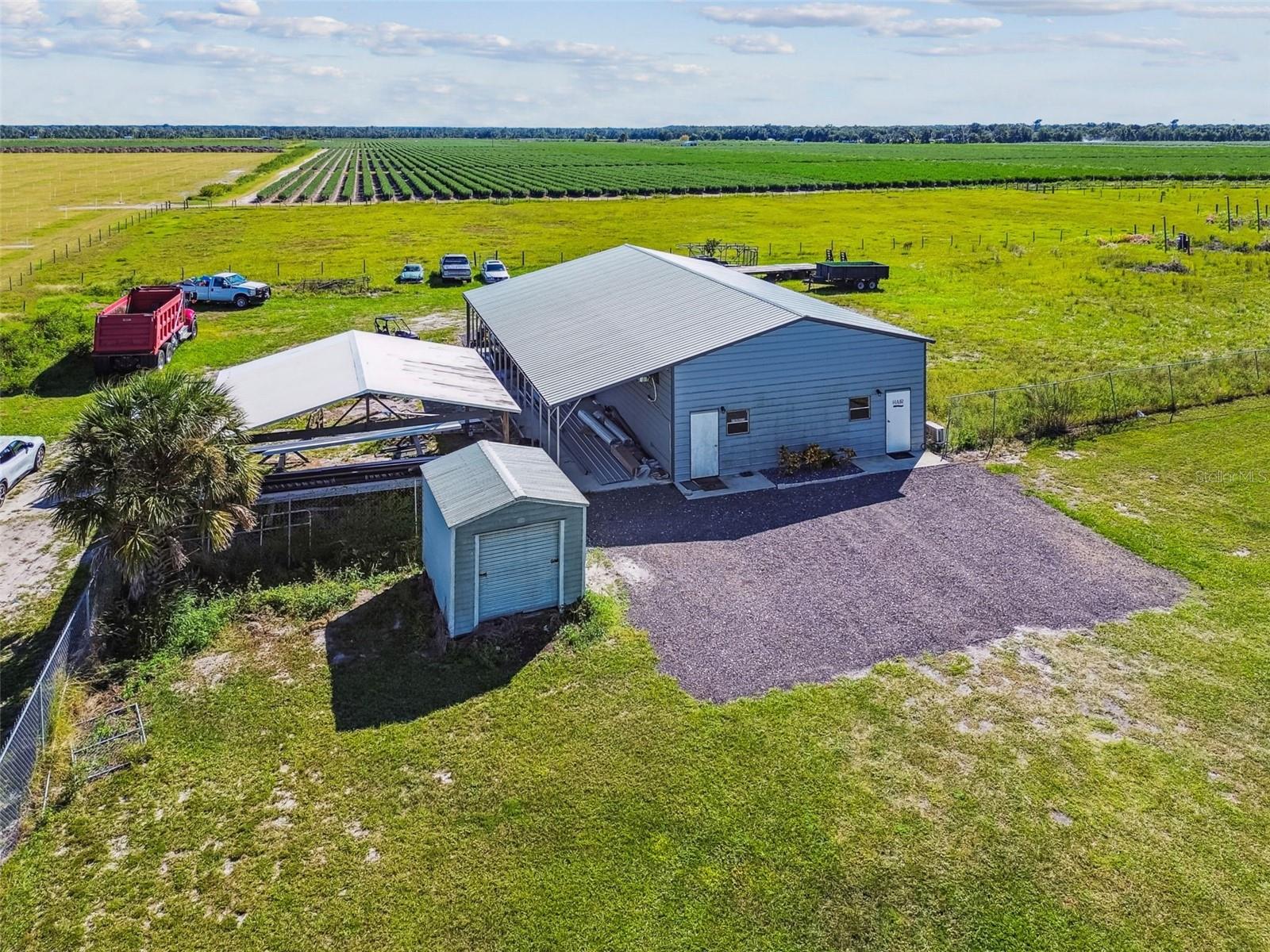 Workshop, pole barn and storage shed