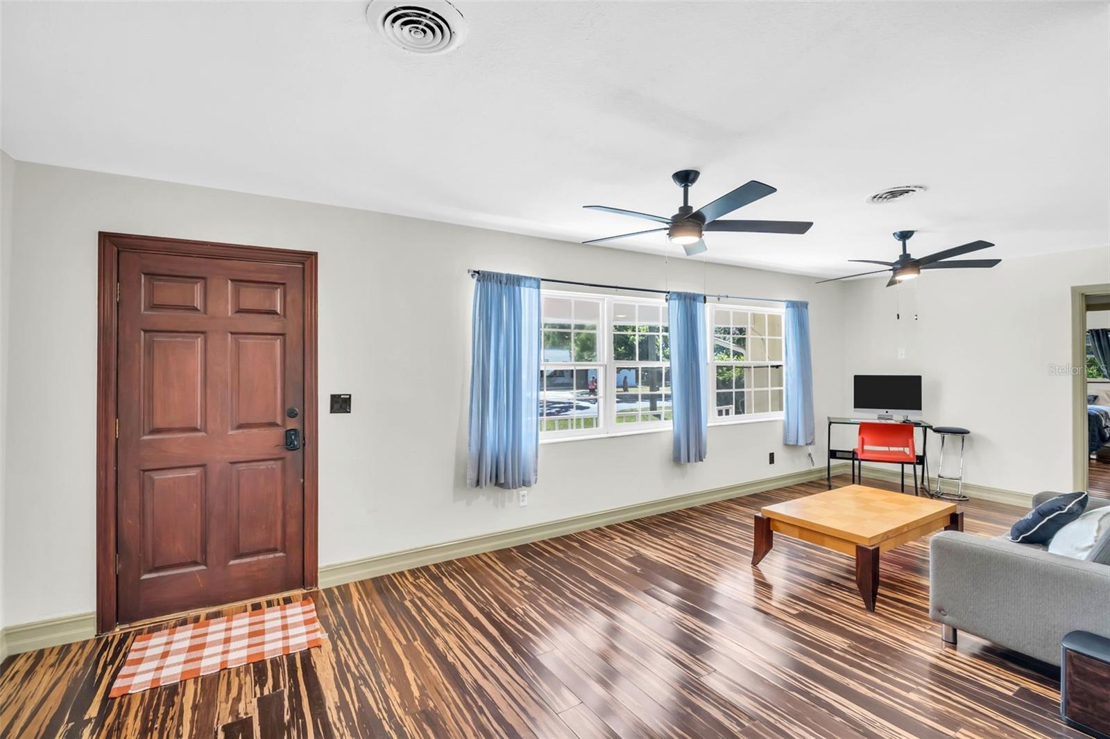 Entry to open concept Living Room/Dining Rm and Kitchen