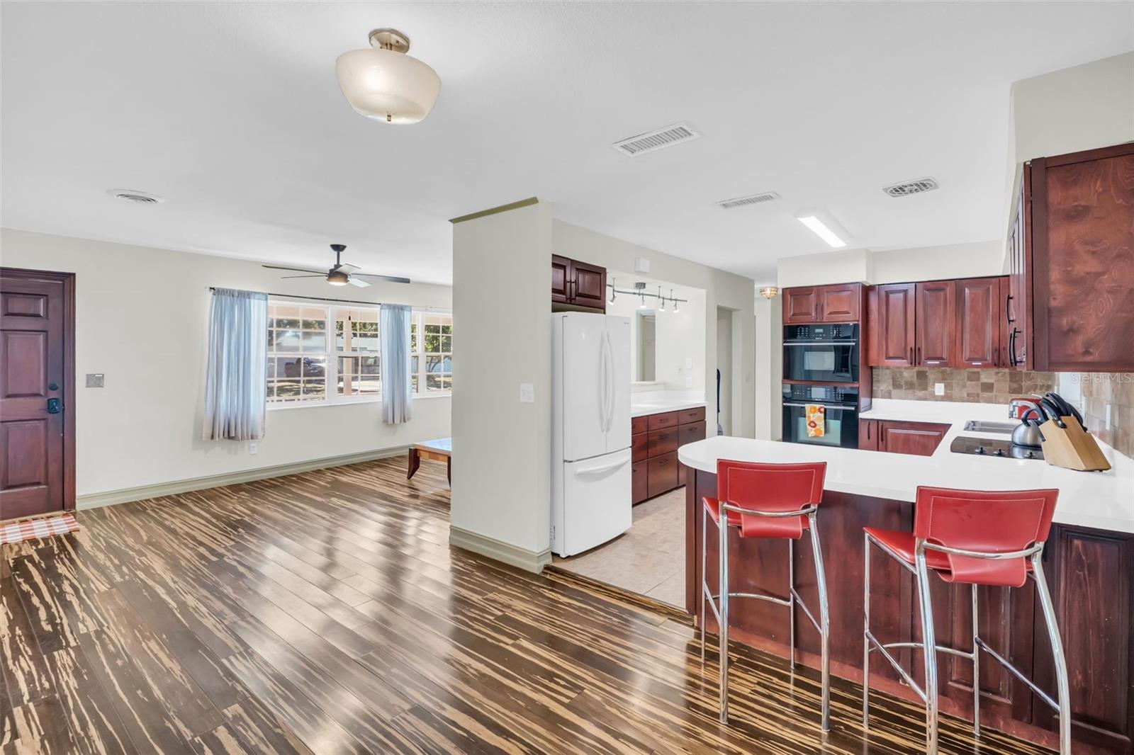 Kitchen, Liv Rm & Dining area Views