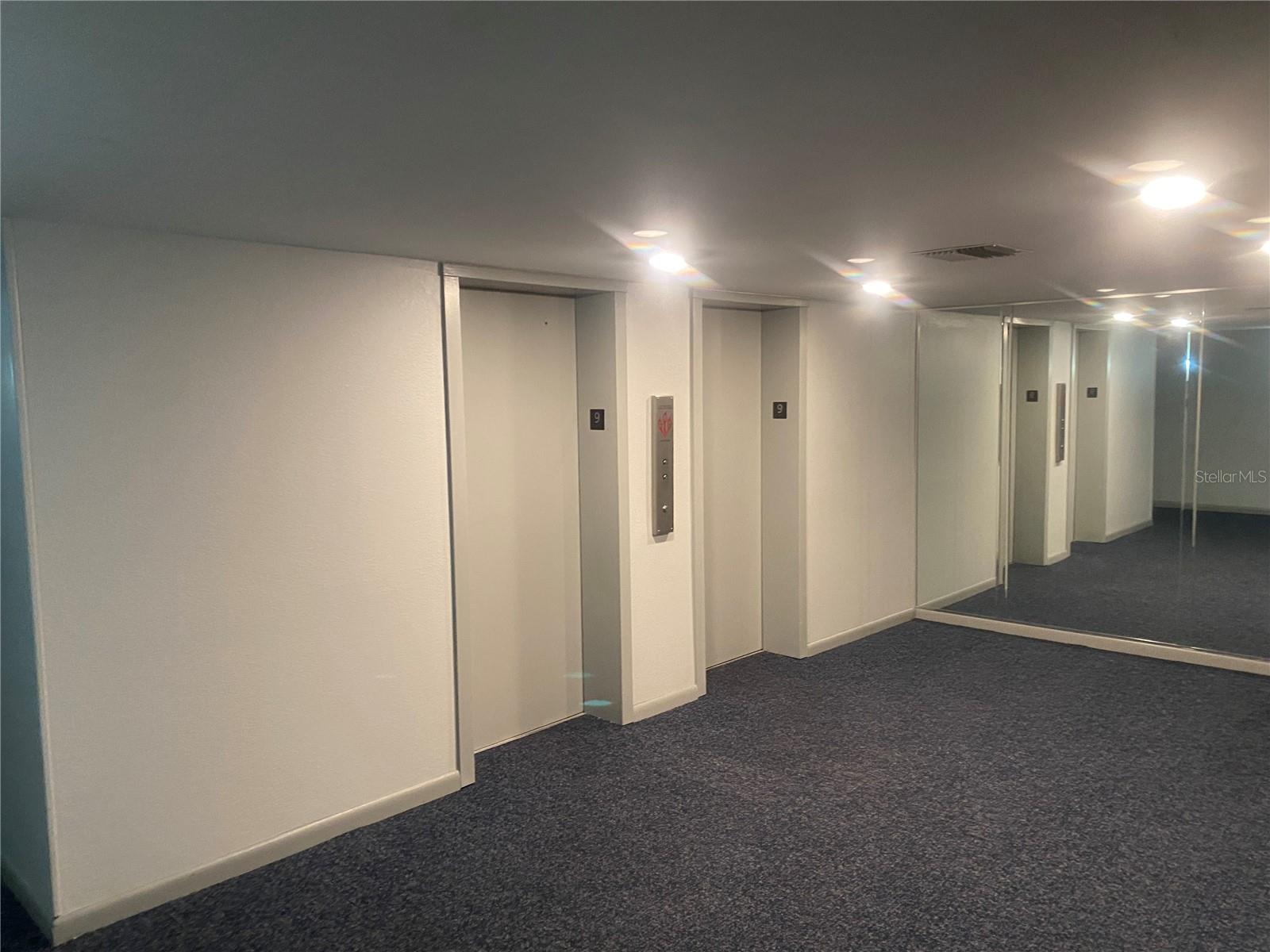 Elevator steps away from unit