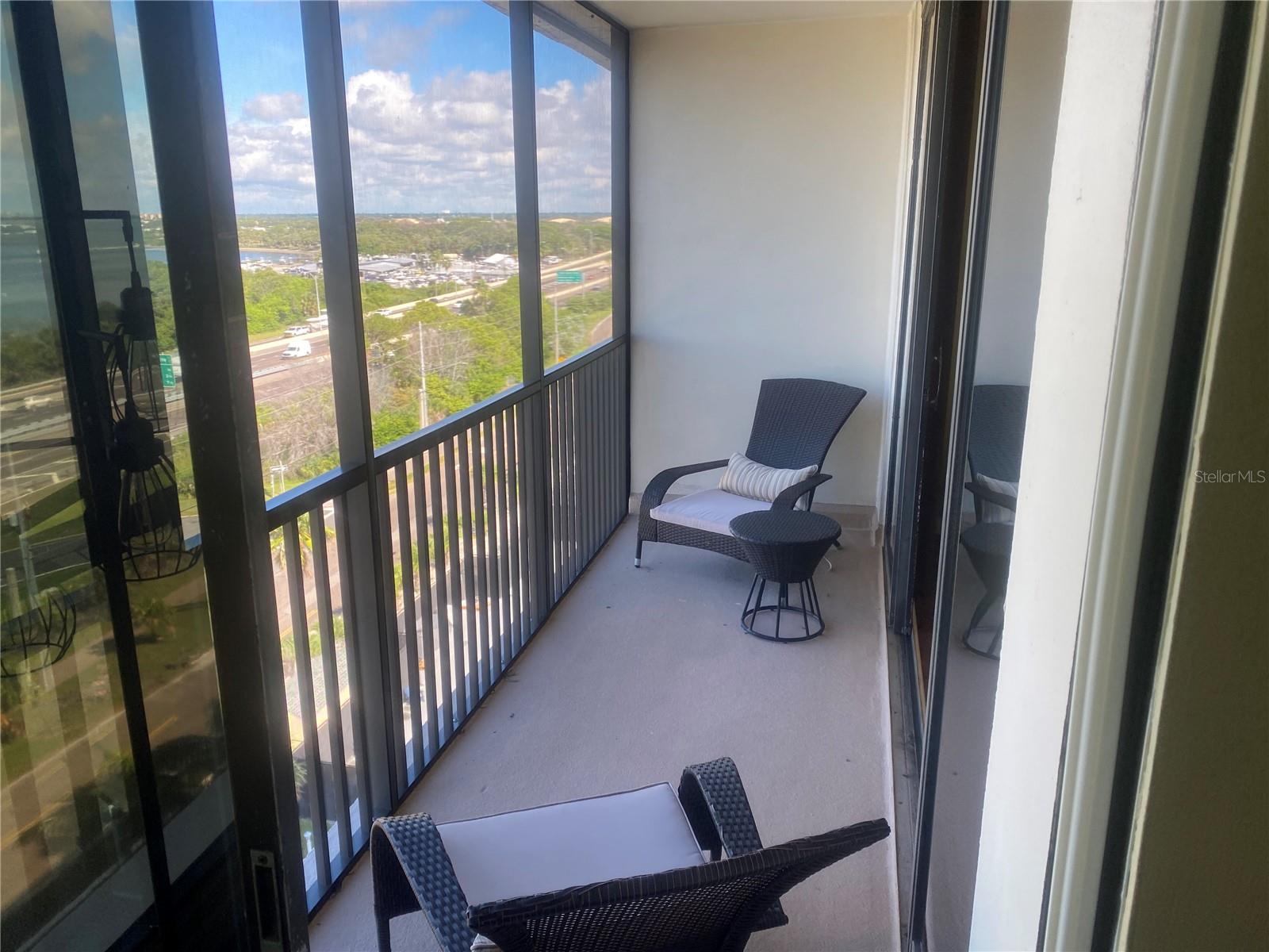 Private Balcony Primary BR Access  from livingrm