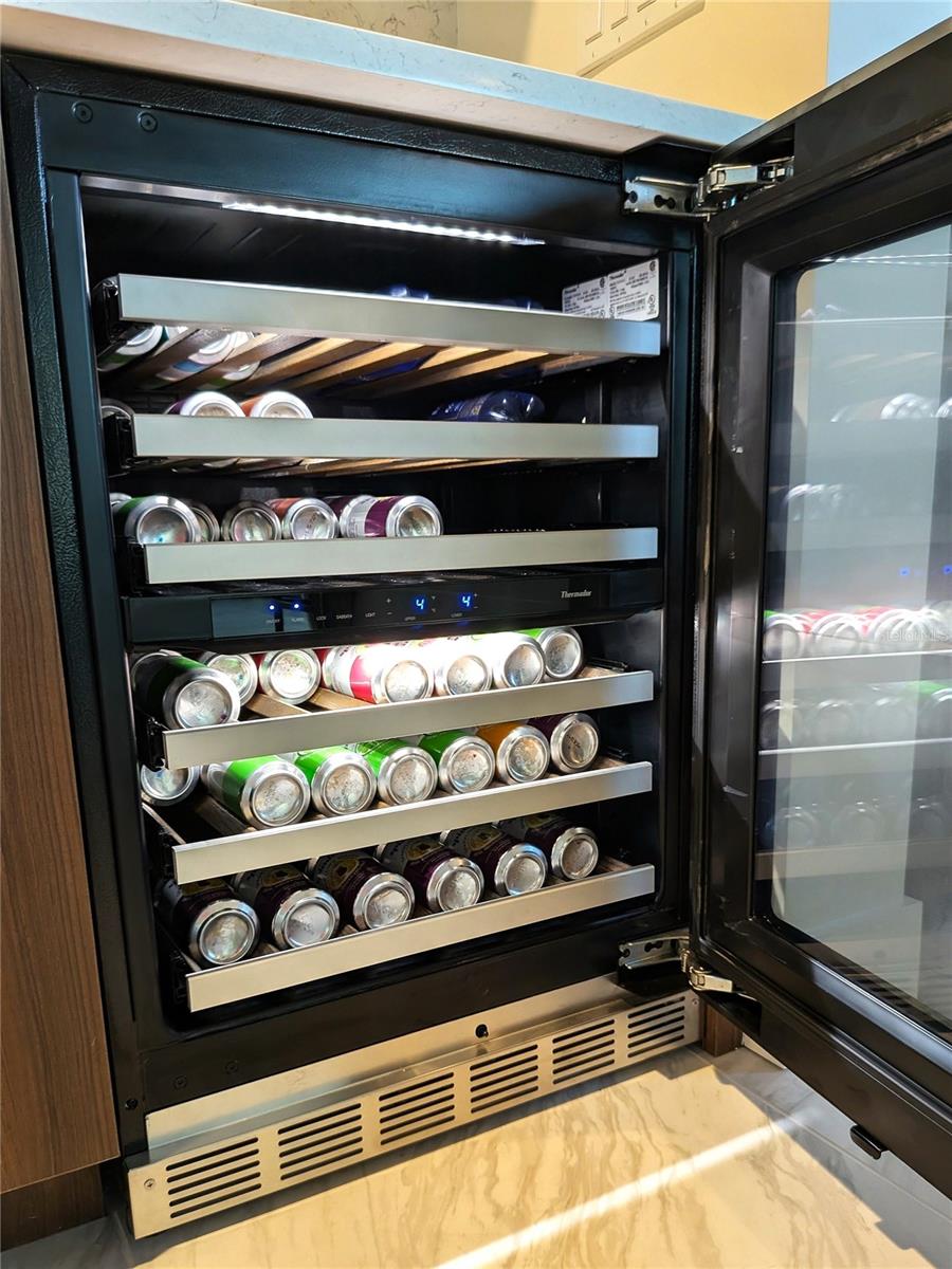 Upgraded Beverage Fridge in Dry Bar