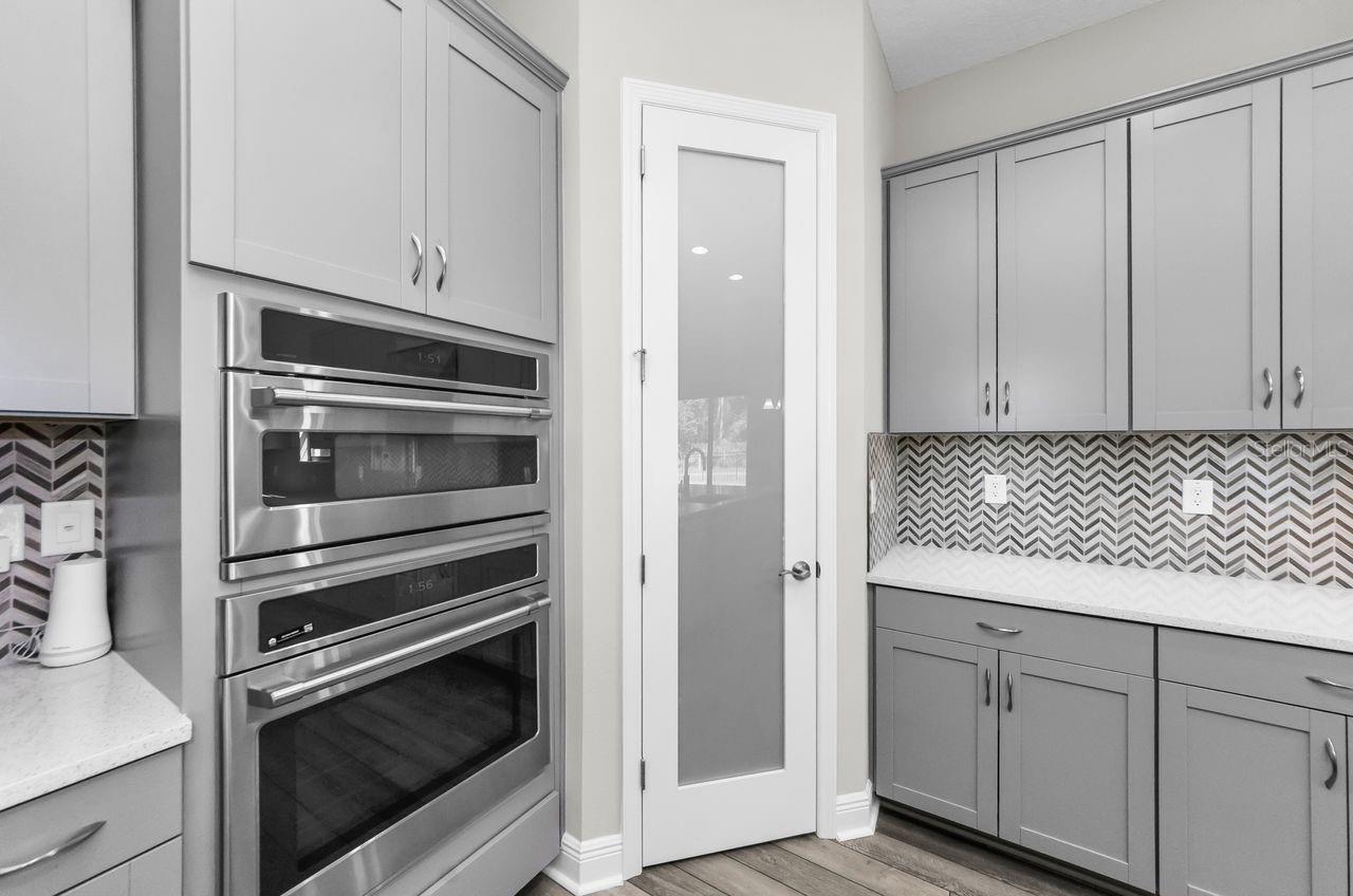Pantry with custom shelving