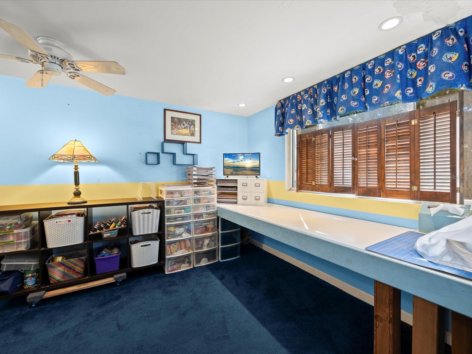 Generous Office Space or Craft Room, desk is built in