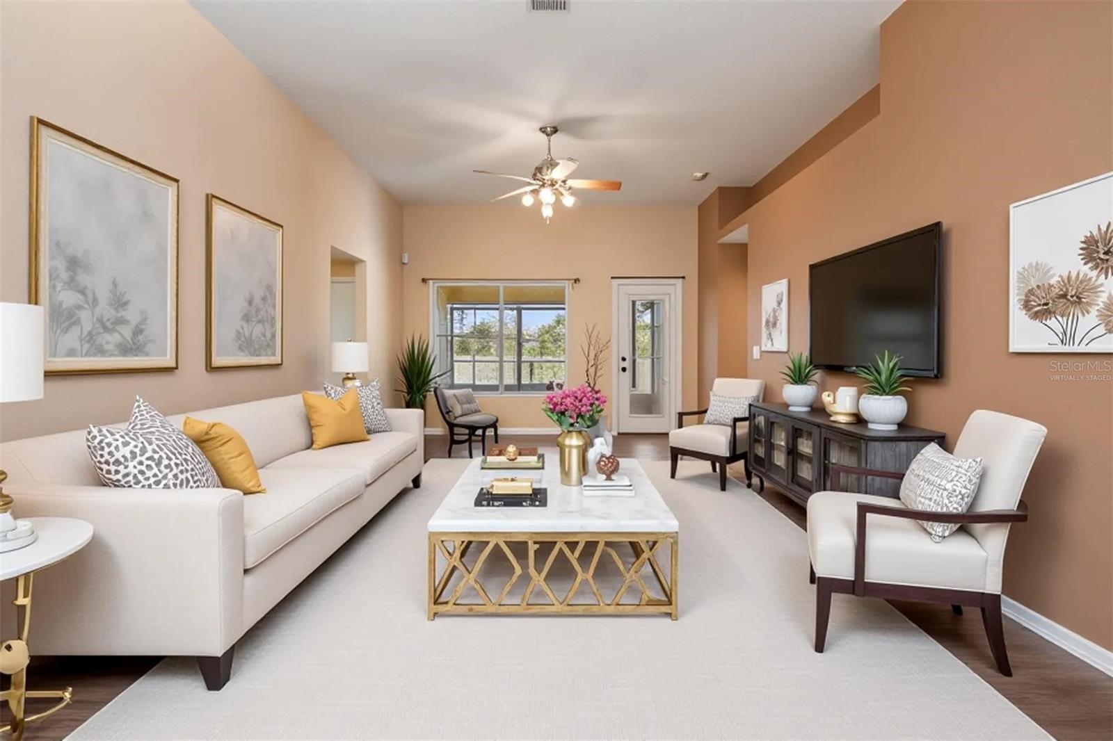 Virtually staged - Living Room