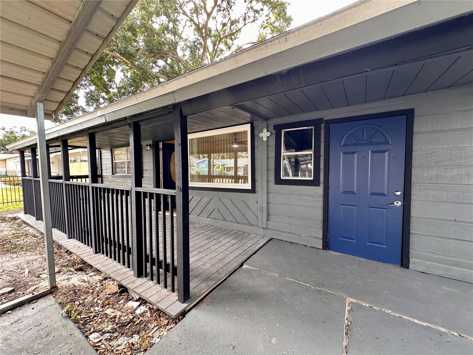storage behind blue door