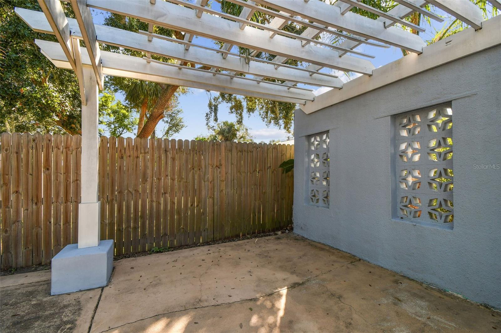 Pergola in Back Yard