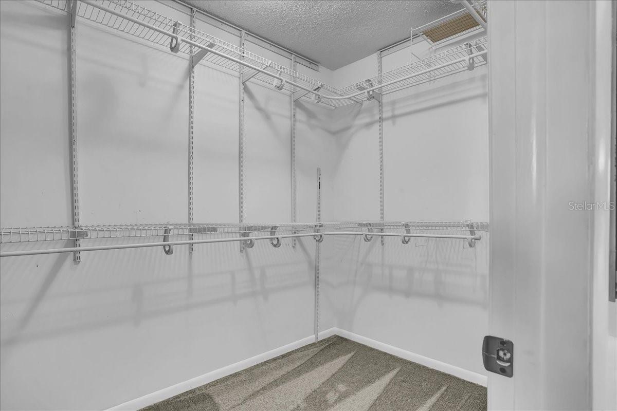 Huge walk in closet in Master bathroom
