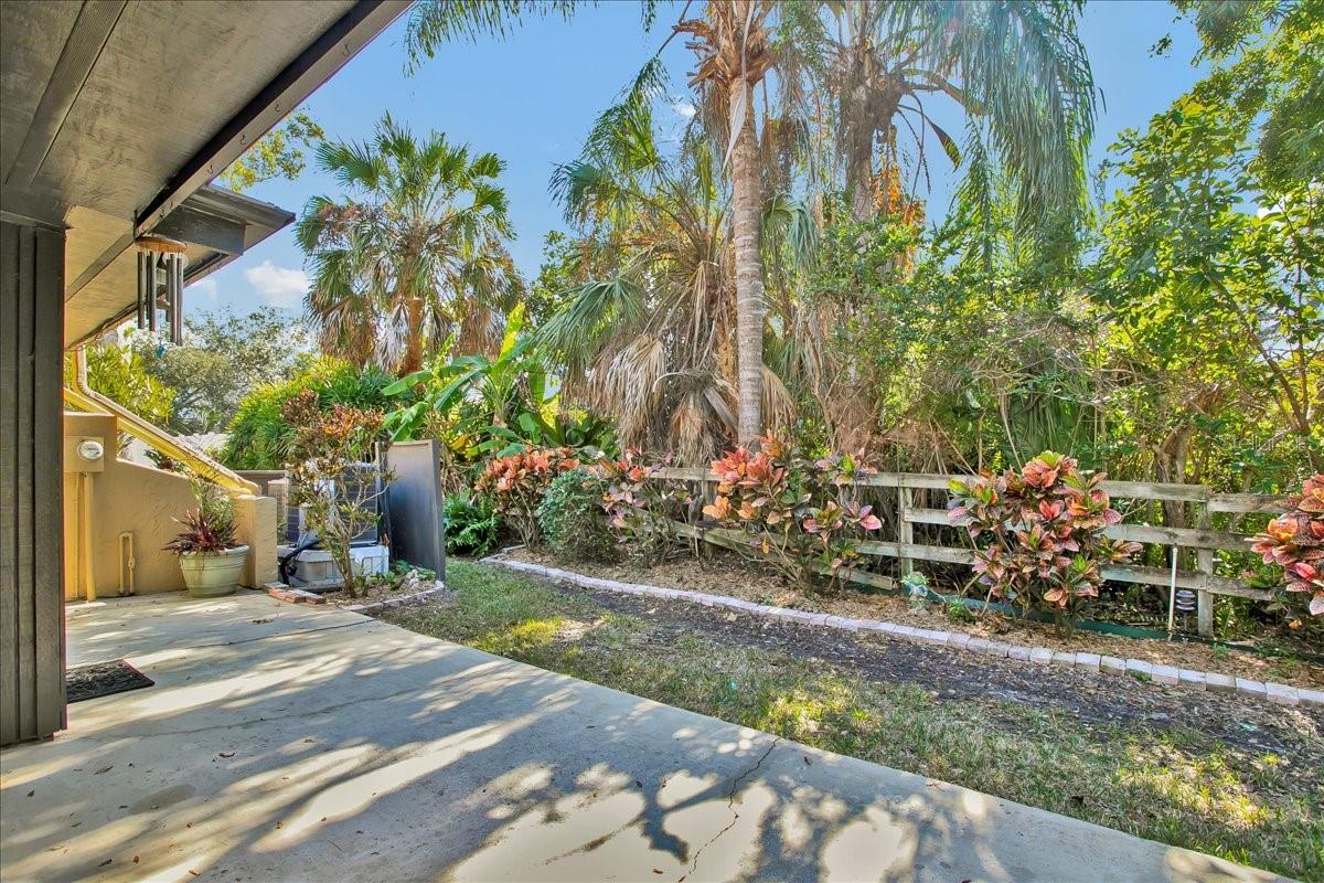 Rear patio for cookouts