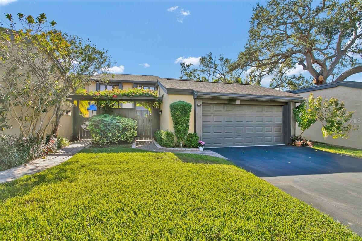 Front entrance to Townhome with 2 car garage
