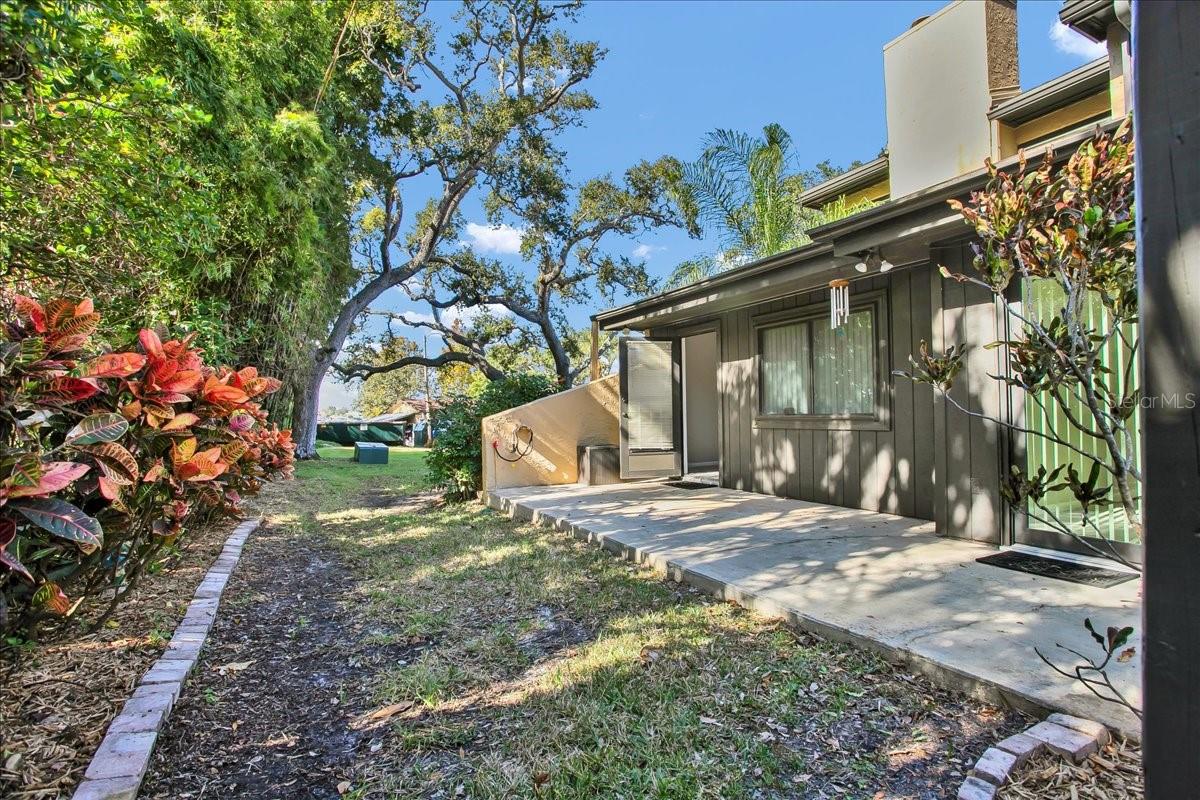 Back patio with plenty of room for entertaining