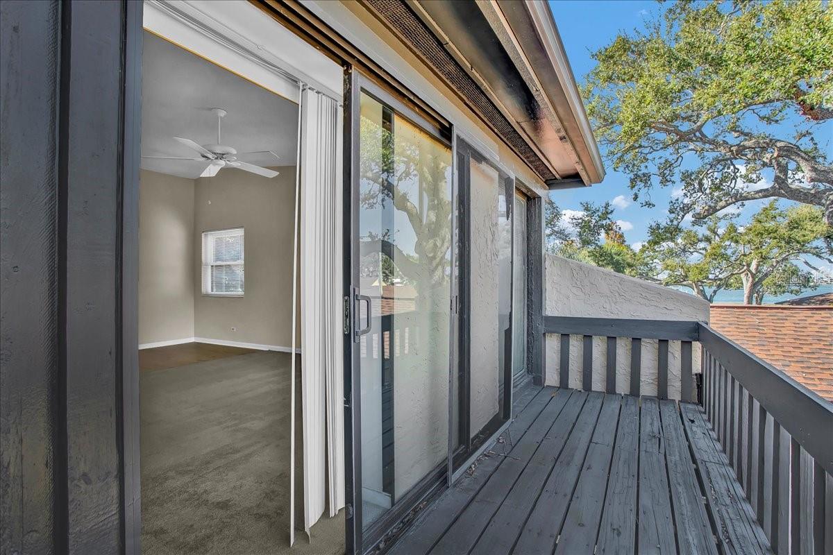 Private balcony off master bedroom to enjoy nature and your morning coffee
