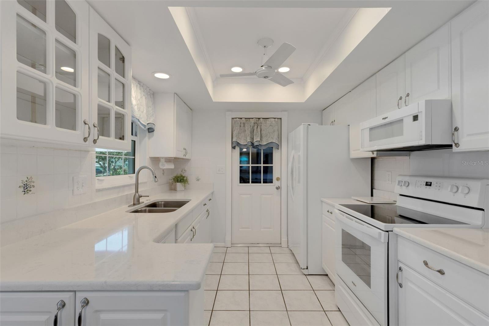 Upated kitchen with quartz counters