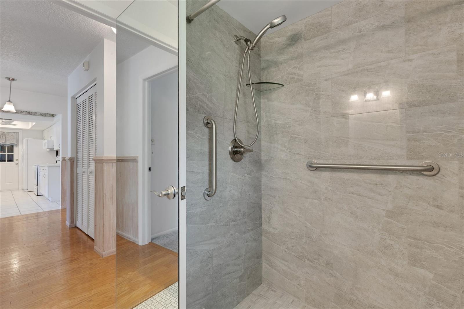 Updated shower in guest bath