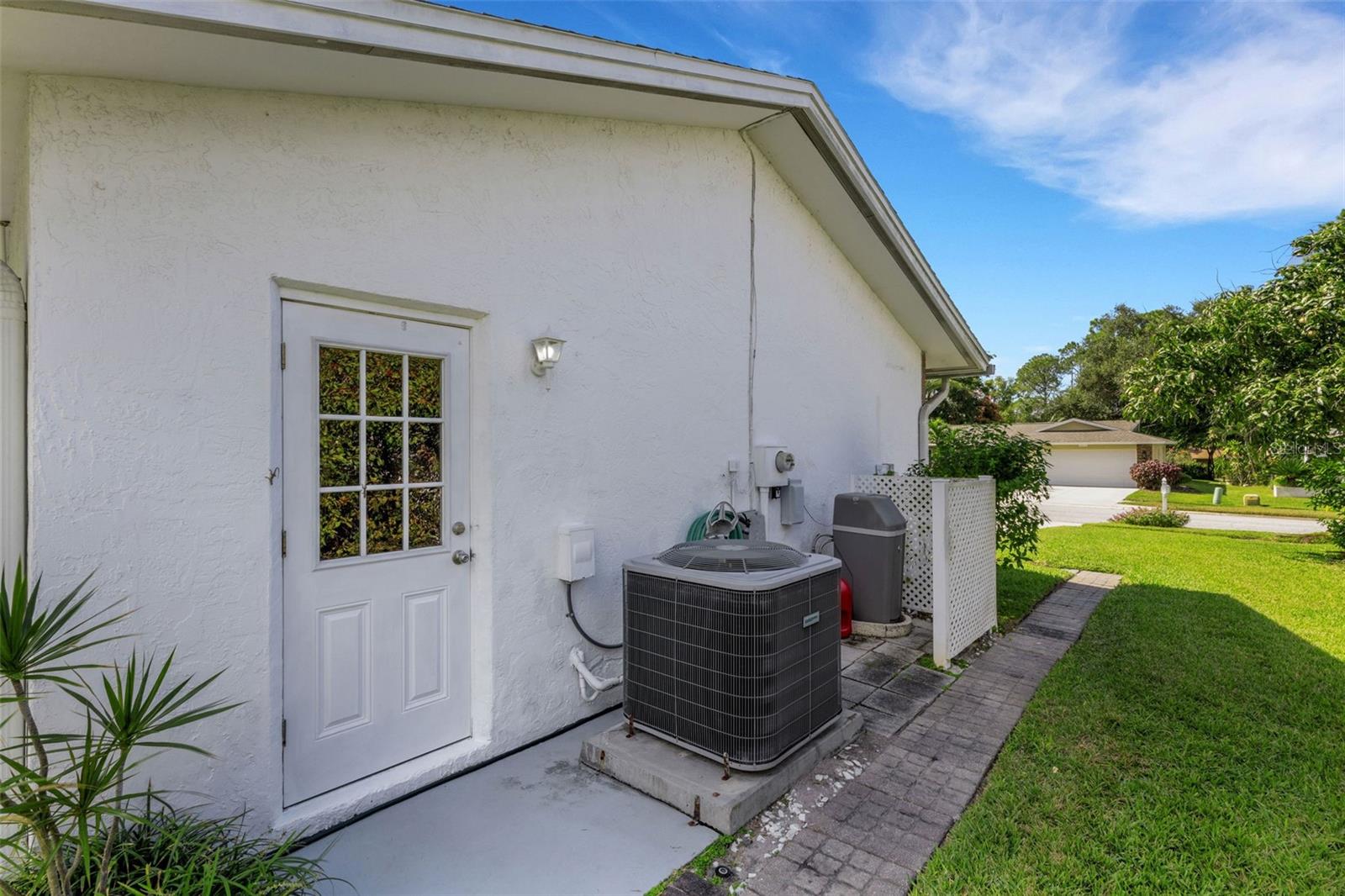 WATER Softener and convenient pedestrian garage door