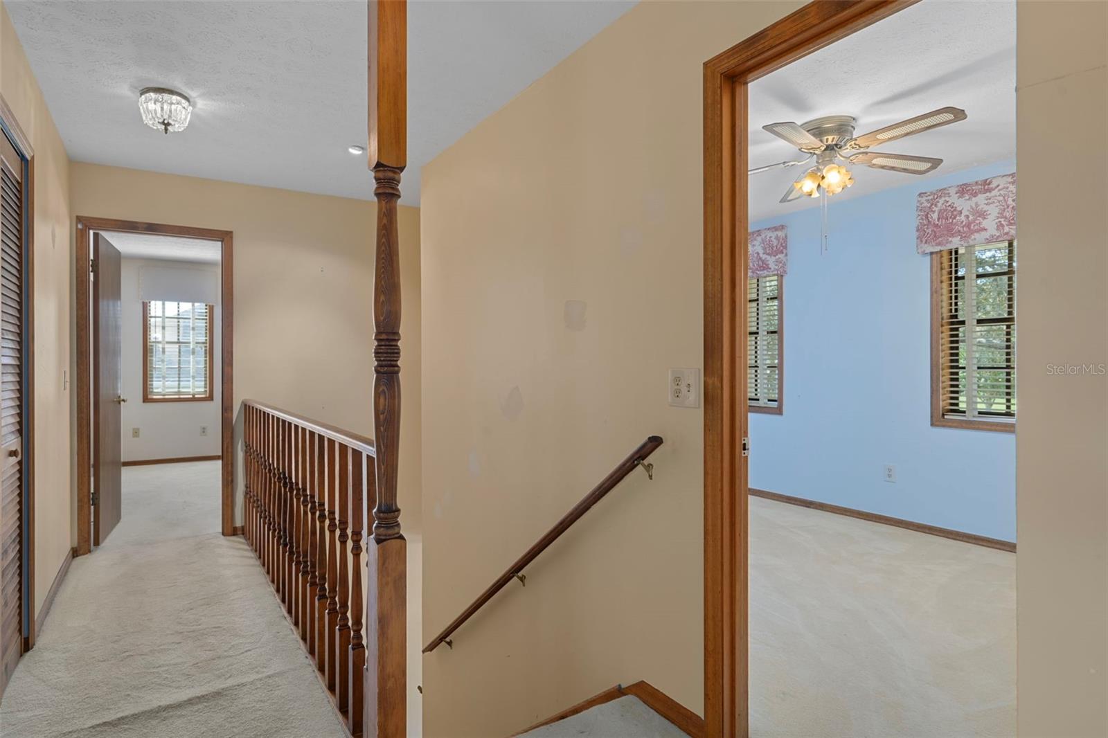 Upper Level Hallway with Hall Closet