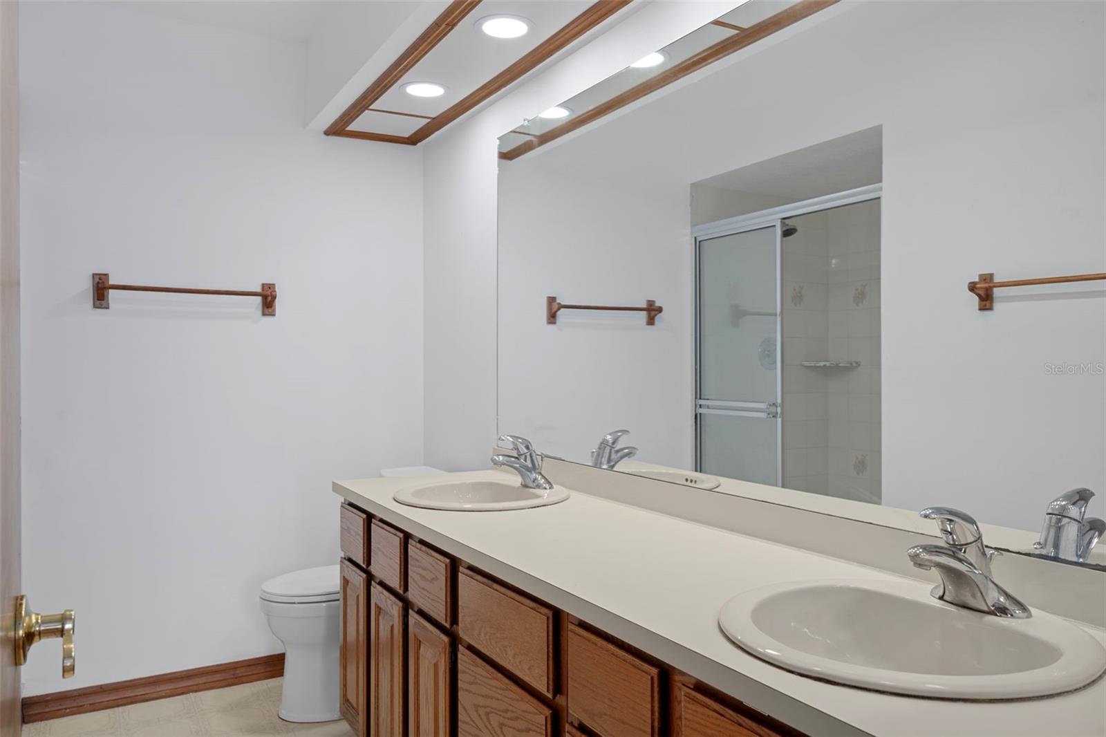 Upper Level Primary Bath with Double Sinks
