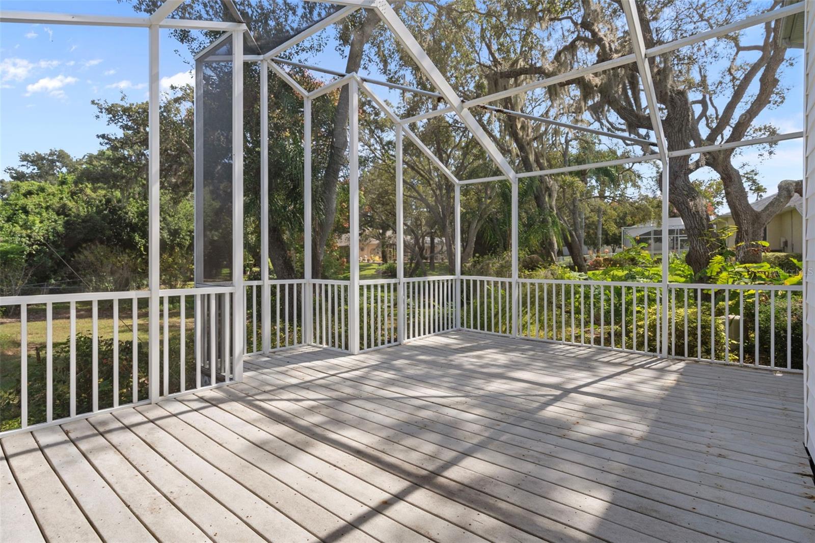 Rear Screened Lanai with Decking