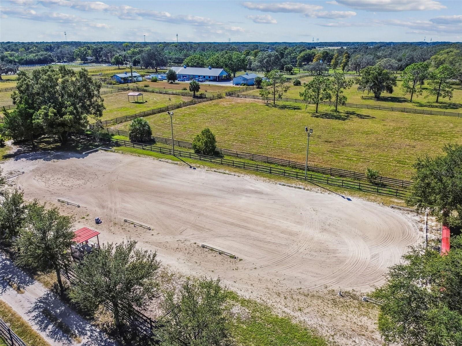 Arena is footed, lighted, irrigated