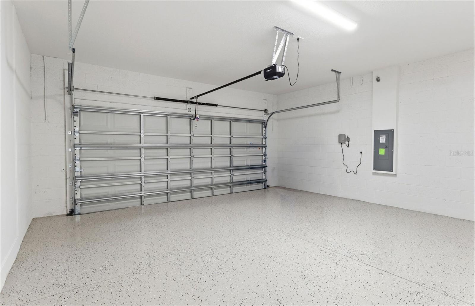 2-Car Garage w/Speckled Epoxy Flooring