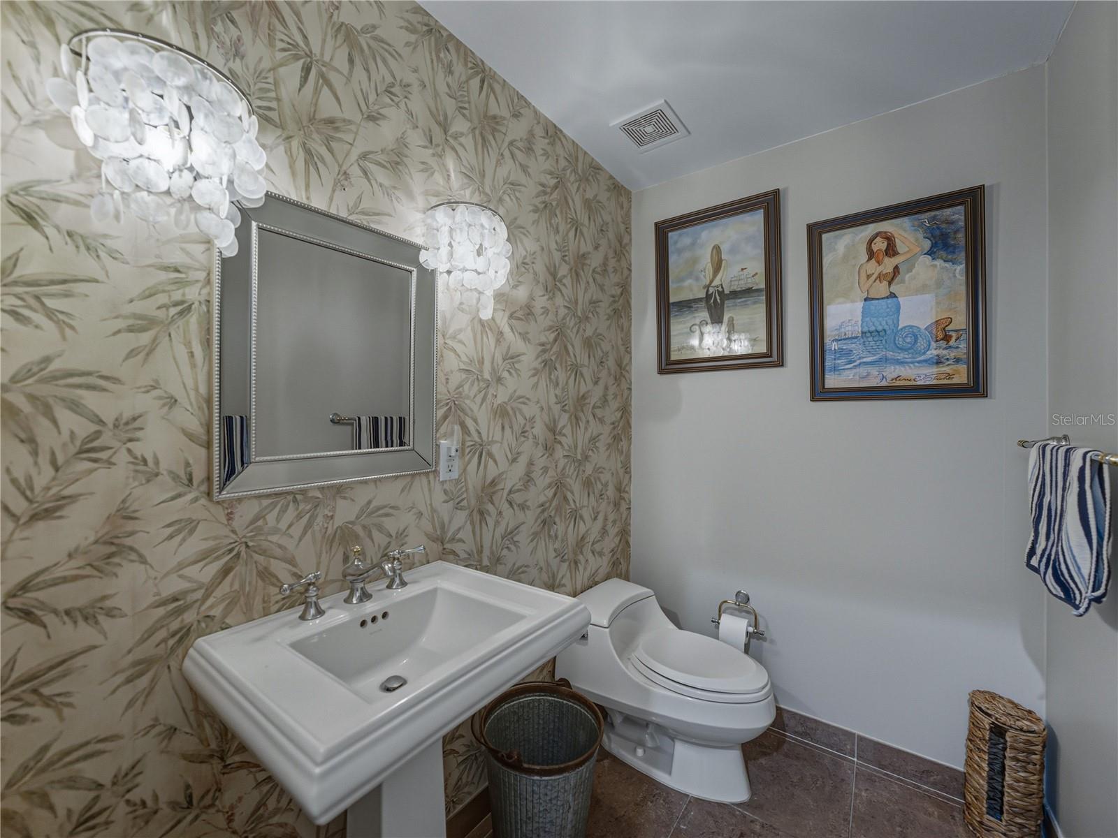 Half bath on top floor