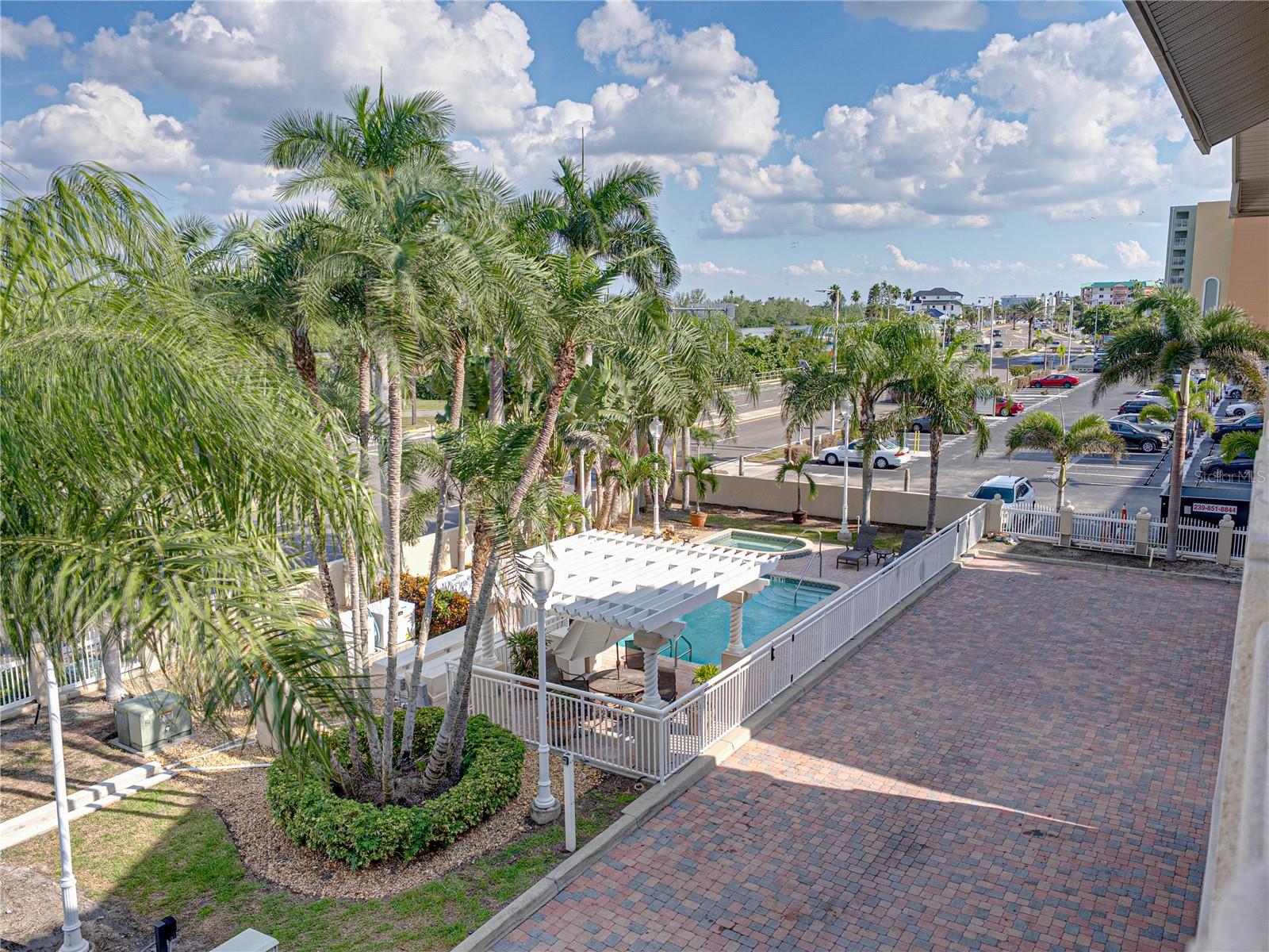 Well-maintained landscaping and pool