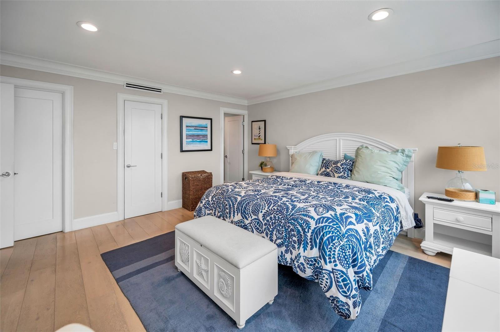 Main bedroom has two closets